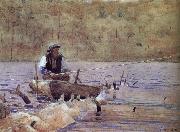 Winslow Homer Anglers on the boat china oil painting artist